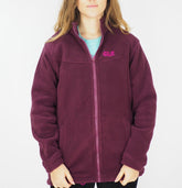 Womens Jack Wolfskin Warming 5008221 Dark Berry Zip Up Warm Fleece Sweatshirt